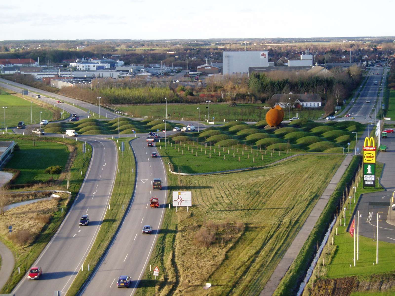 Luftbillede Nordstjernen rundkørsel Aabybro