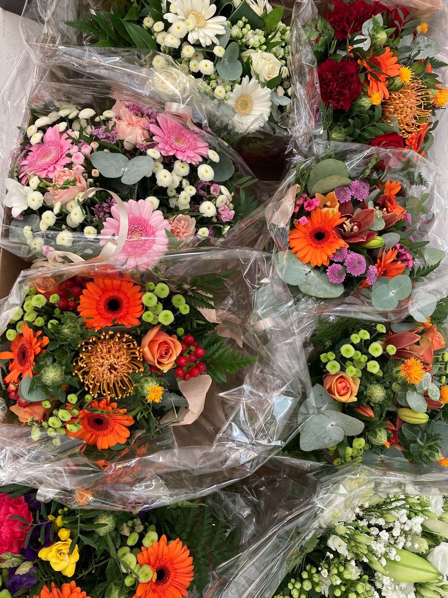 Blomster til uddeling