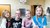 Fire piger sidder i gymnastiksal