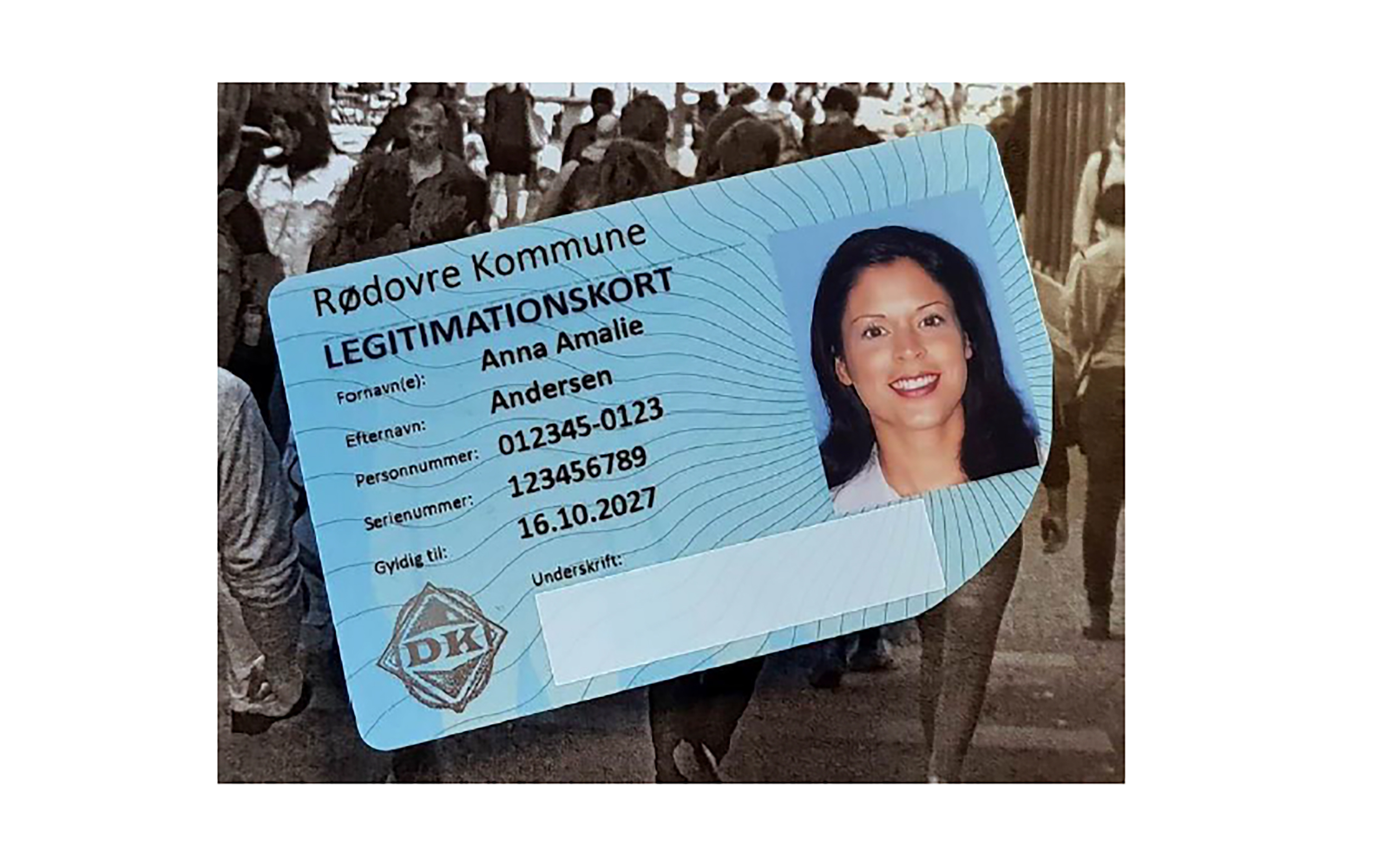 eksempel på Legitimationskort
